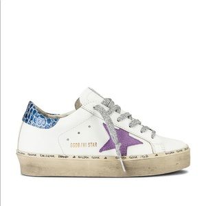 Hi Star Sneaker in White, Lavender, & Blue - Golden Goose